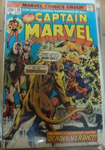 Captain Marvel #39 Steve Englehart Story Al Milgrom Cover/Art