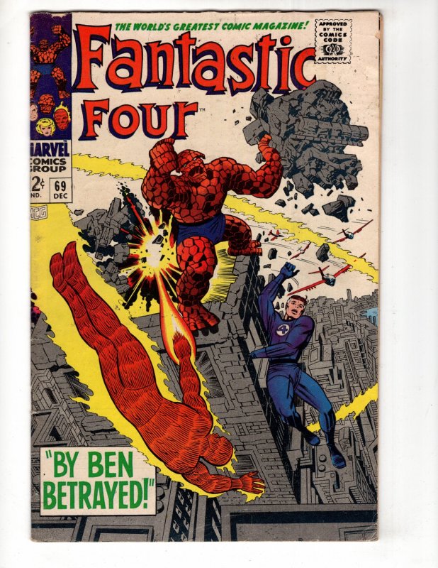 Fantastic Four #69 (1967) BY BEN BETRAYED! Stan Lee & Jack Kirby CLASSIC !!!