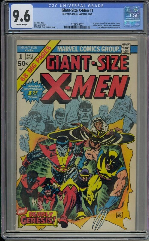 GIANT SIZE X-MEN #1 CGC 9.6 1ST NEW X-MEN NIGHTCRAWLER STORM COLOSSUS  