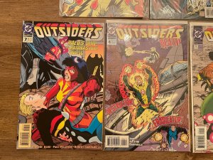 Lot Of 5 Outsiders DC Comic Books # 1 4 7 0 9 Batman Superman Flash Arrow J951