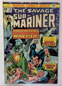 Sub-Mariner #70 Marvel 1974 VF Bronze Comic Book Key 1st Appearance of Piranha