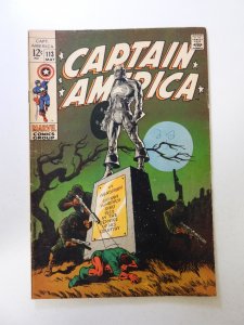 Captain America #113 (1969) VG/FN condition ink front cover
