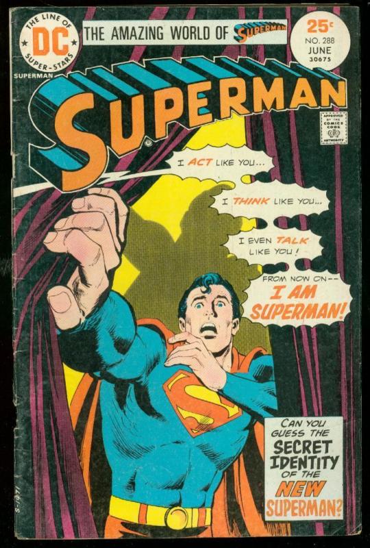 SUPERMAN #288 1975-DC COMICS- G/VG