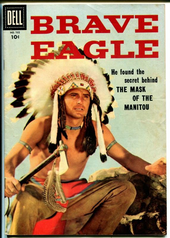Brave Eagle-Four Color Comics #705 1956-Dell-Keith Larsen-TV-FN