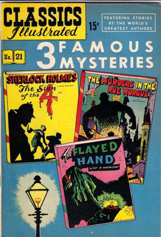 Classics Illustrated #21 (Apr-50) VF/NM+ High-Grade Sherlock Holmes, Doctor W...