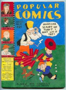 Popular Comics #31 1938- Tim McCoy- Mutt & Jeff restored reading copy