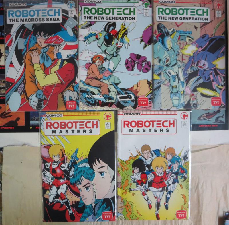 Robotech Lot of 5 B Comico Macross Masters New Generation Protoculture Powers!