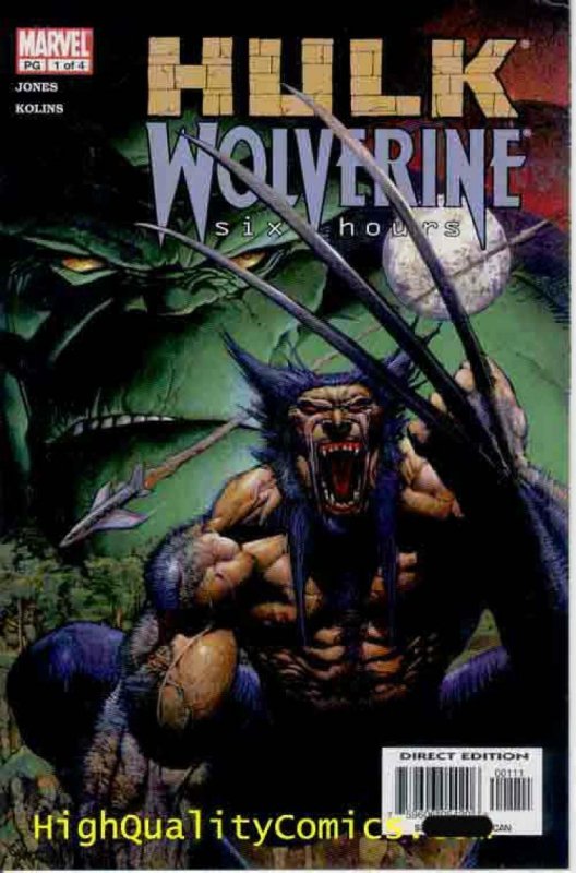 HULK vs WOLVERINE Six Hours #1 2 3 4, Bruce Jones, NM, Claws, venomous snake