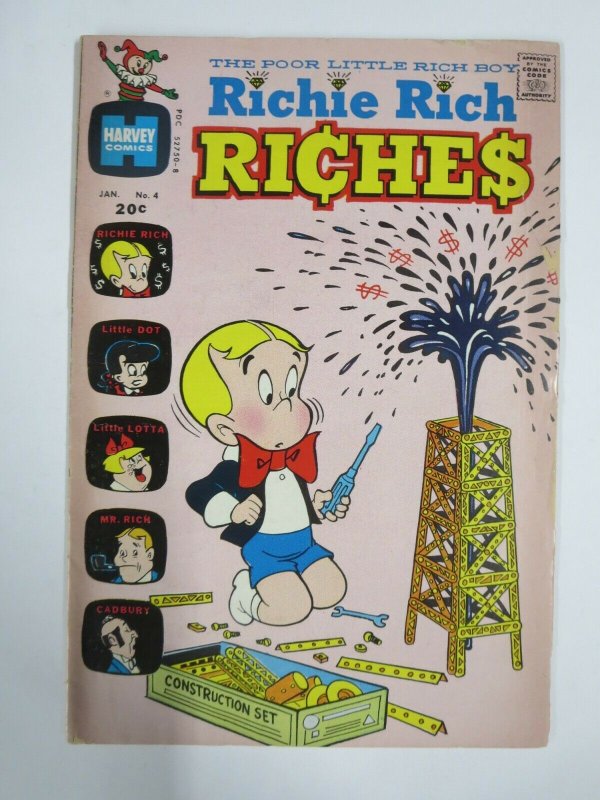 RICHIE RICH RICHES #4 (Harvey, 1/1973) GOOD (G)   