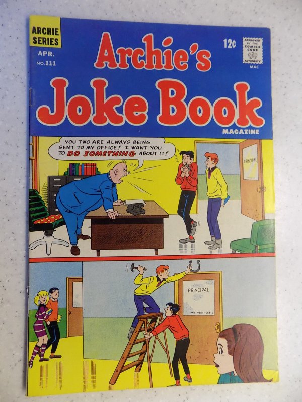 ARCHIE'S JOKE BOOK # 111 ARCHIE JUGHEAD VERONICA BETTY RIVERDALE CARTOON