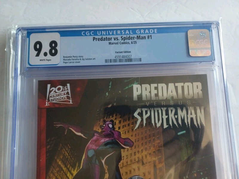 Predator vs. Spider-man #1 3rd Print Larraz Variant - 2025 - CGC 9.8