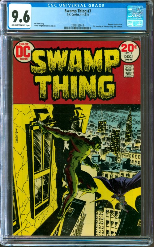 Swamp Thing #7 CGC Graded 9.6 Batman appearance