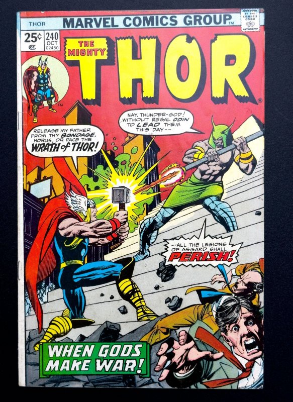 Thor #240 (1975) - [KEY] 1st App of Silas Grant & Key Firelord Story -FN