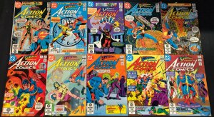 ACTION COMICS SUPERMAN BRONZE AGE RUN OF #525-534 (VF)