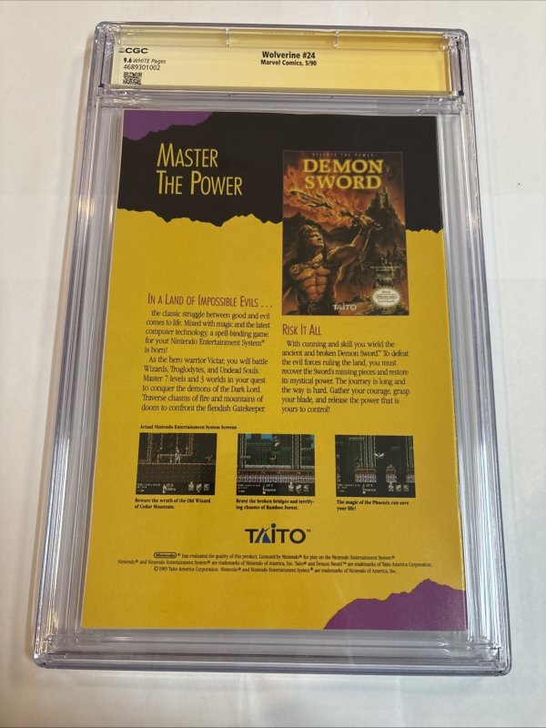 Wolverine (1990) # 24 (CGC 9.6) Signed Jim Lee