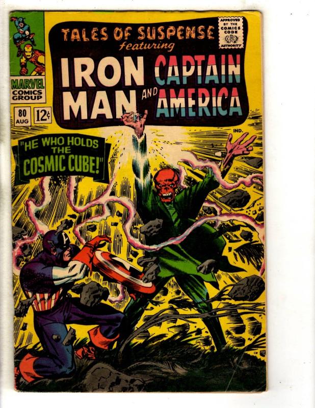 Tales Of Suspense # 80 FN/VF Marvel Comics Captain America Red Skull Cube FH2