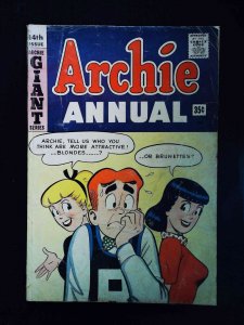 Archie Annual #14  Archie Comics 1963 Vg+