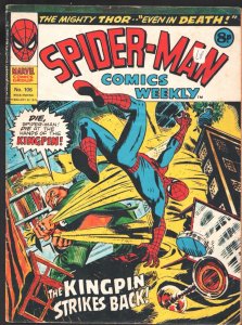 Spider-man Comics Weekly #108 1975-Kingpin-Thor-Jack Kirby-Iron Man-Gene Colan