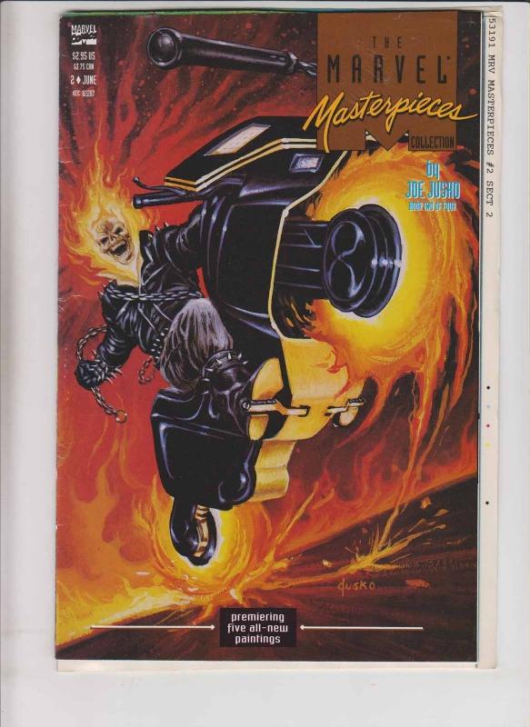 Marvel Masterpieces Collection #2 error/miscut pages - joe jusko - ghost rider