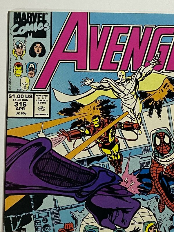 Avengers #316 Spider-Man Joins 1990 Marvel Comics