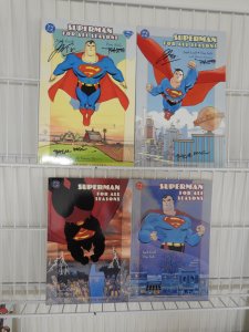 Superman For All Seasons #1-4 (1998) #1&2 are Signed by Loeb, Sale,  Hanzen NM!!