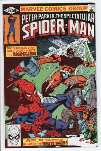SPECTACULAR SPIDER-MAN #49 - 6.0 - WP - VS Smuggler - White Tiger