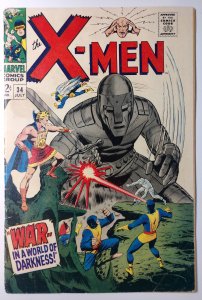 The X-Men #34 (2.0, 1967) Bottom Staple Detached