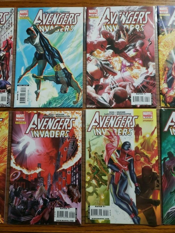 Avengers Invaders 1-12 Complete Set Run! ~ NEAR MINT NM ~ 2008 Marvel Comics