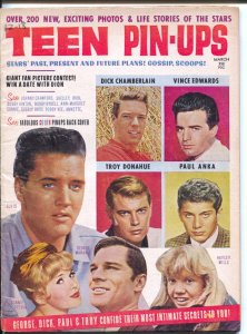 MAG: Teen Pin-Ups 3/1963-Vince Edwards-Elvis Troy Donahue-Hayley Mills-Connie...