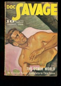 DOC SAVAGE PULP JANUARY 1940 OTHER WORLD STREET & SMITH FN