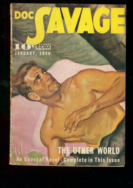 DOC SAVAGE PULP JANUARY 1940 OTHER WORLD STREET & SMITH FN