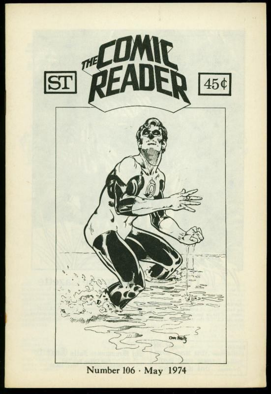 Comic Reader Fanzine #106 1974-  Green Lantern cover FN