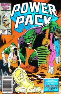 Power Pack #23 (Newsstand) VF ; Marvel | Fantastic Four cameo