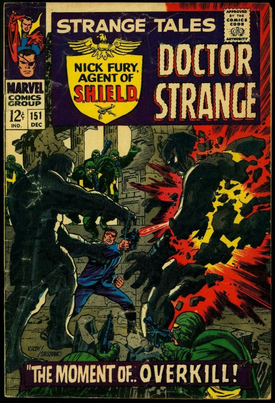 Strange Tales #151 1966- 1st Steranko Marvel work- Dr Strange- Nick Fury G/VG 