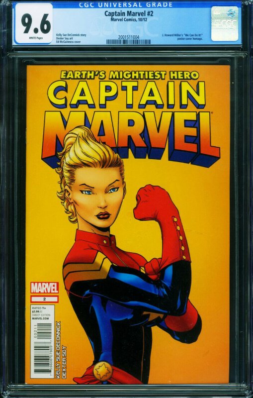 Captain Marvel #2 2012-First print CGC 9.6-Marvel- 2001511004