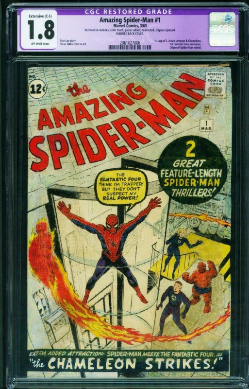 AMAZING SPIDER-MAN #1-1963-CGC 1.8 C-5 1st issue 2061027006