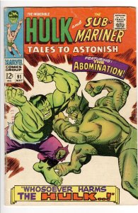 TALES TO ASTONISH 91 GD+ 2.5 1st  COVER APPEARANCE ABOMINATION !!