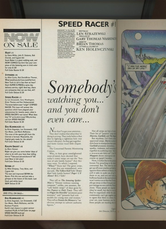 (1987) Speed Racer #1: COPPER AGE! KEY ISSUE! WE COMBINE SHIPPING! (8.0)