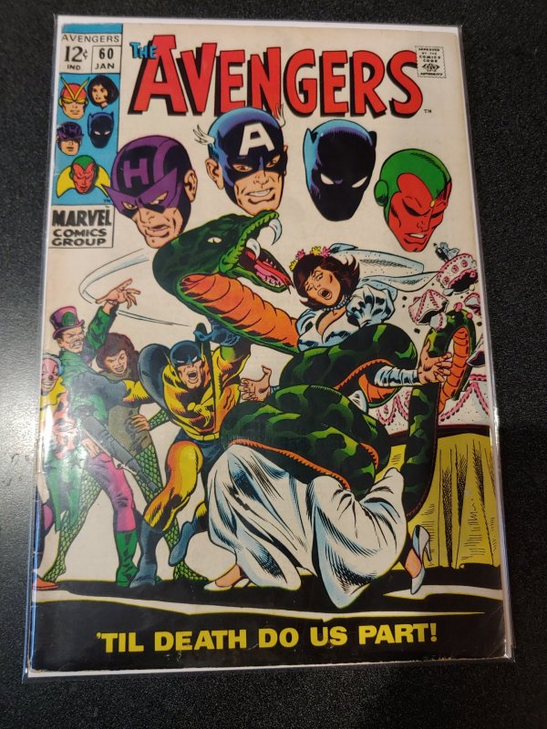 AVENGERS #60, WEDDING OF HANK PYM AND JANET VAN DYNE, 1969, JOHN BUSCEMA