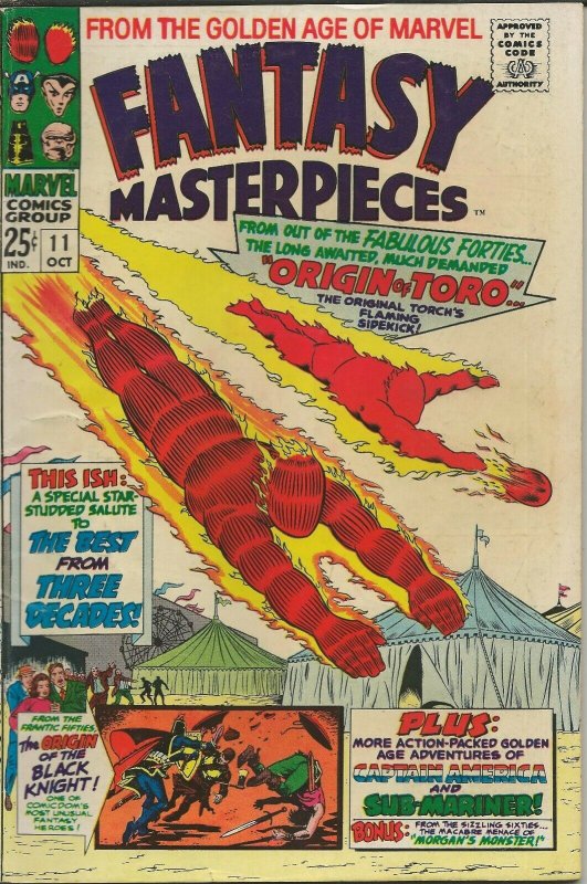 Fantasy Masterpieces #11 Vintage 1967 Marvel Comics Reprints Human Torch 1