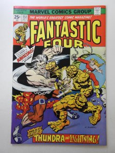Fantastic Four #151 (1974) Thundra and Lightning! MVS Intact NM- Condition!