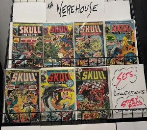 Skull the Slayer 1-7 Near Complete! (Marvel 1975) Aliens Time Travel Dinos!