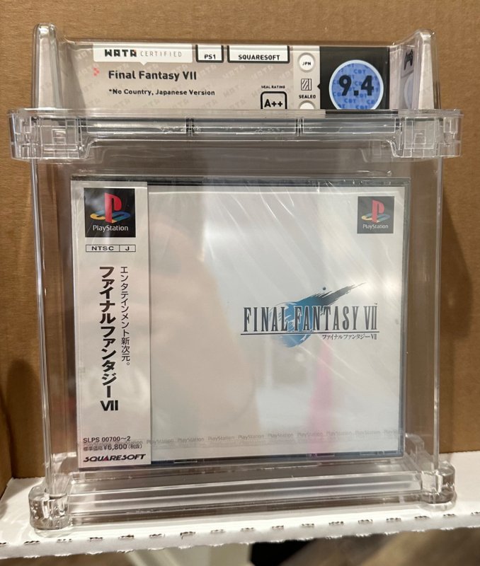 VERY RARE Final Fantasy VII 7 JAPANESE Vers. WATA GRADED 9.4 A++ PS1 PlayStation