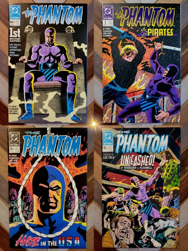 Lot of 4: Phantom #1, 3, 4, 5 (DC Comics 1989) The Ghost Who Walks Returns! 9.0