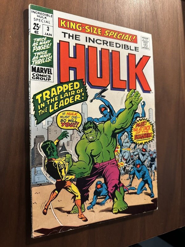 Incredible Hulk Annual #3 FN+ Jack Kirby Art (Marvel 1971)