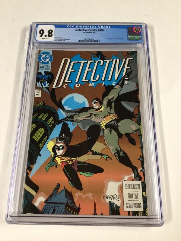 Detective Comics 648 Cgc 9.8 White Pages Dc Comics