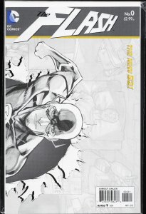 The Flash #0 Francis Manapul Black & White Wraparound Cover (2012) The Flash