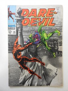 Daredevil #45 VG Cond Cover and 1st wrap detached bottom staple, moisture stain