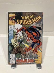 Web of Spider-Man #54 Direct Market Edition ~ NEAR MINT NM ~ 1989 Marvel Comics