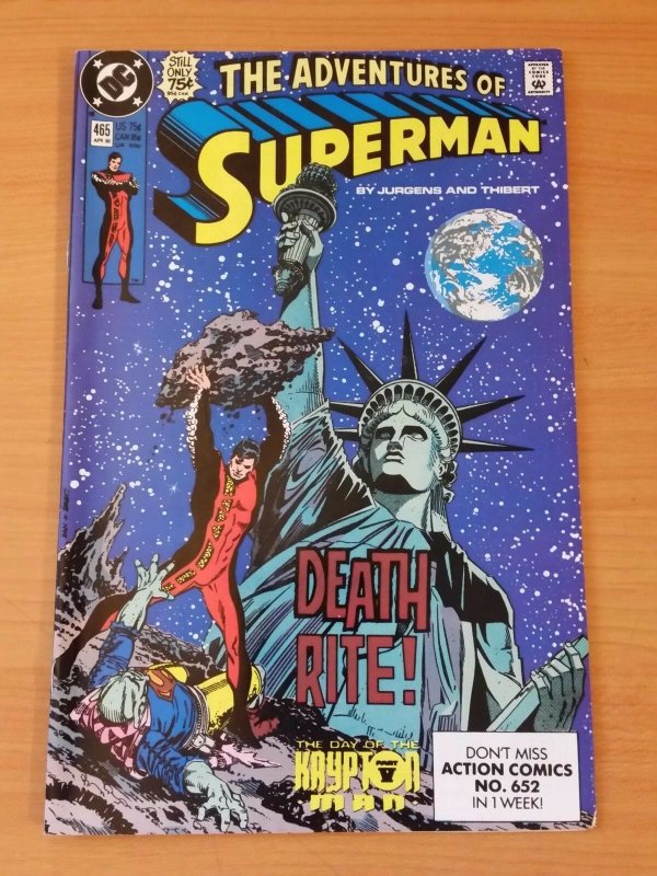 Adventures of Superman #465 ~ NEAR MINT NM ~ 1990 DC COMICS